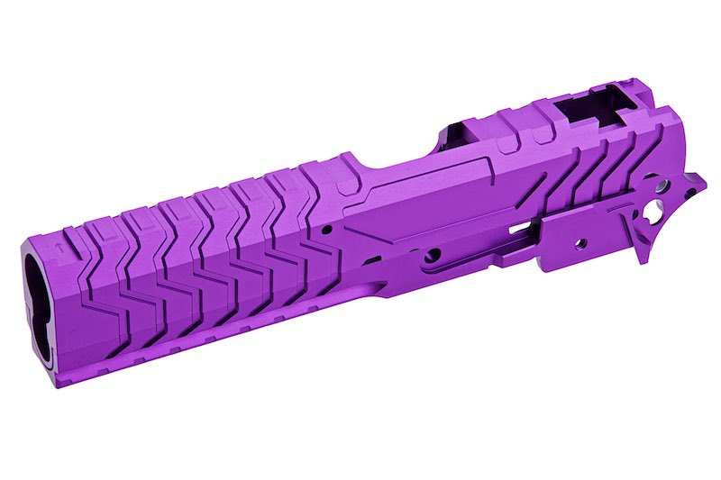 5KU Aluminum Slide & Frame For Tokyo Marui Hi Capa GBB Airsoft (Martix Type/ Purple)