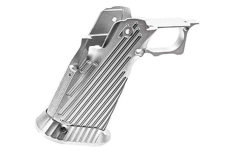 Bomber CNC Aluminum INF Style Grip For Tokyo Marui Hi Capa GBB Airsoft (Silver)