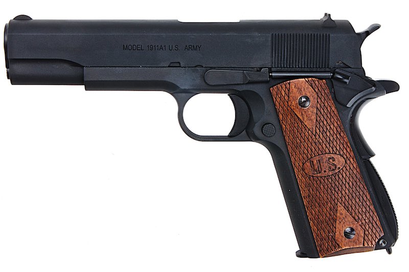 Cybergun AO 1911 GBB Airsoft Pistol (Matt Black w/ Wood Grip)