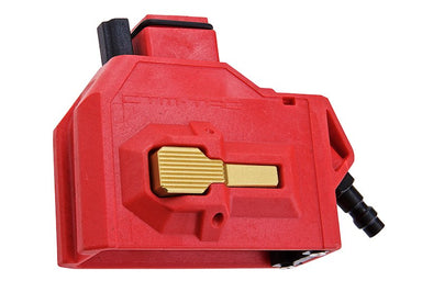 CTM TAC HPA M4 Magazine Adapter For Hi Capa Airsoft (Red x Gold Button)