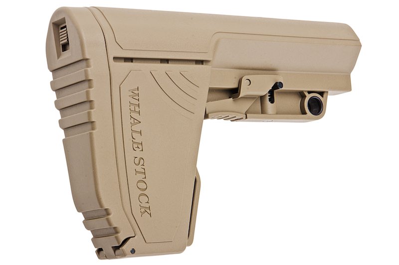 CYMA 'Whale' Adjustable Stock w/ Battery Storage Compartment For Tokyo Marui M4 AEG Airsoft  (Tan)