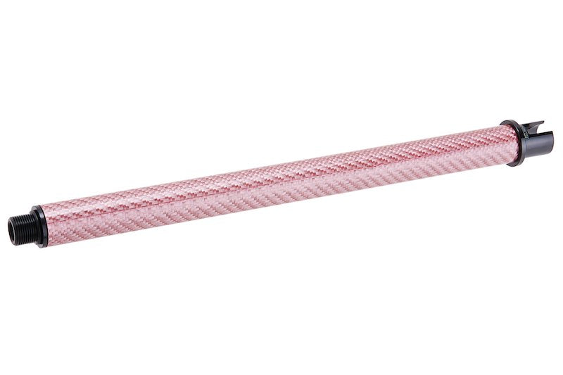 Dr. Black Carbon Fiber 10.5 inch Outer Barrel For Tokyo Marui MWS Airsoft GBB (Pink)