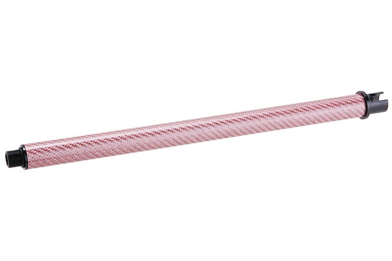 Dr. Black Carbon Fiber 12 inch Outer Barrel For Tokyo Marui MWS Airsoft GBB (Pink)