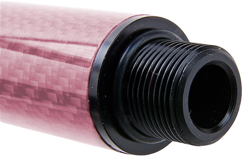 Dr. Black Carbon Fiber 10.5 inch Outer Barrel For Tokyo Marui MWS Airsoft GBB (Pink)