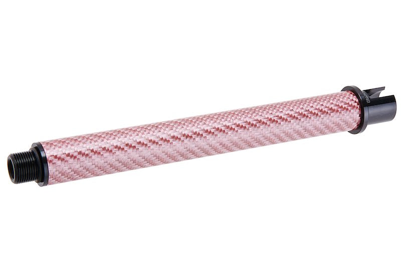 Dr. Black Carbon Fiber 7 inch Outer Barrel For Tokyo Marui MWS Airsoft GBB (Pink)