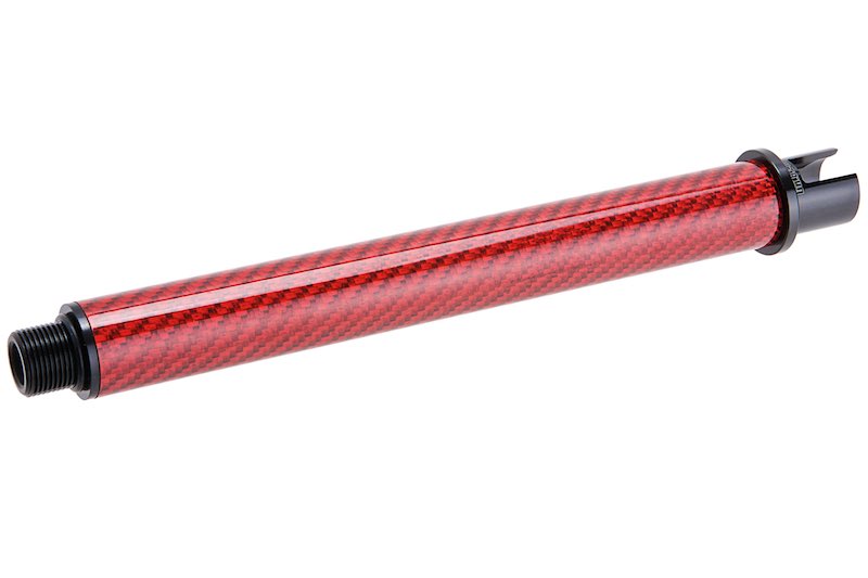 Dr. Black Carbon Fiber 7 inch Outer Barrel For Tokyo Marui MWS Airsoft GBB (Red)