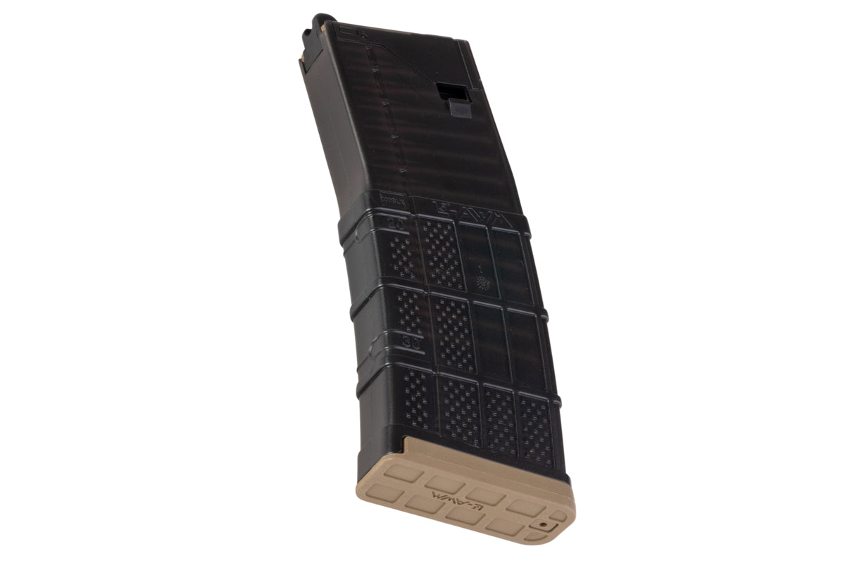 EMG (Angry Gun) Lancer Systems L5AWM V2 35rds Gas Magazine for MWS GBB Airsoft (300 Translucent Smoke)
