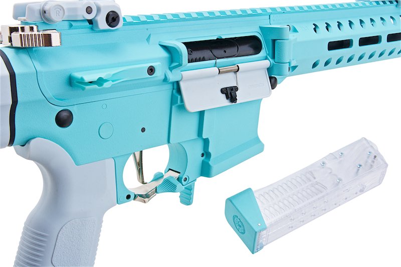 G&G FAR 9 Rapid Folding PCC AEG Airsoft Rifle (Macaron Blue)