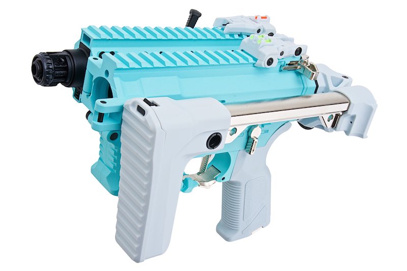 G&G FAR 9 Rapid Folding PCC AEG Airsoft Rifle (Macaron Blue)