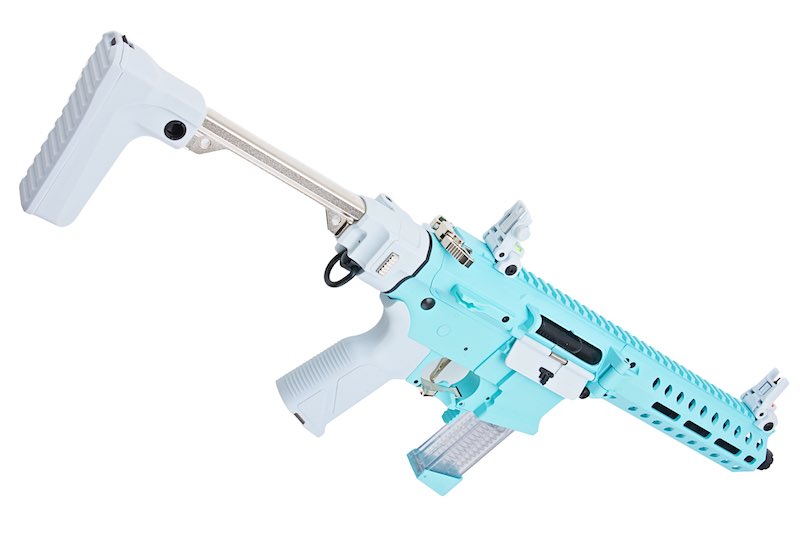G&G FAR 9 Rapid Folding PCC AEG Airsoft Rifle (Macaron Blue)