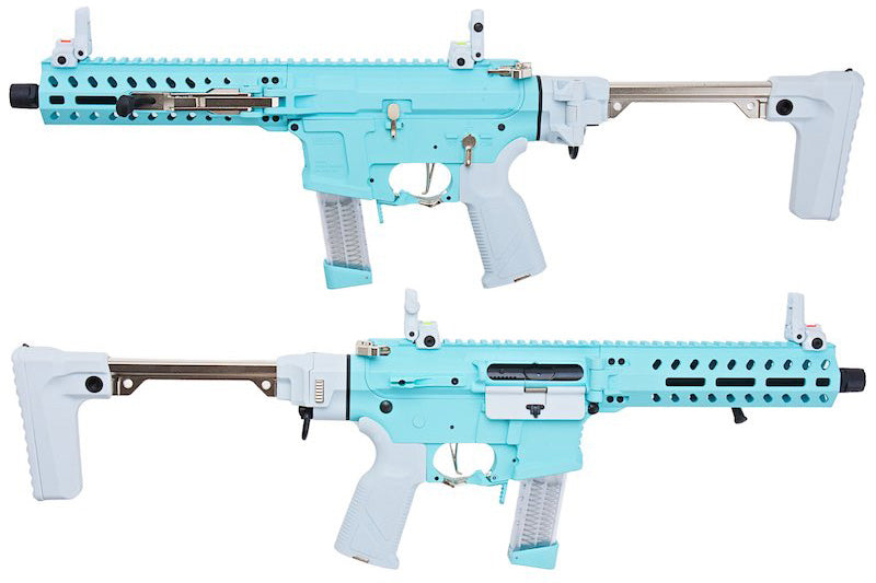 G&G FAR 9 Rapid Folding PCC AEG Airsoft Rifle (Macaron Blue)