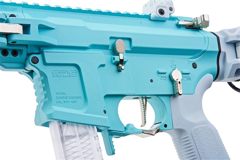 G&G FAR 9 Rapid Folding PCC AEG Airsoft Rifle (Macaron Blue)