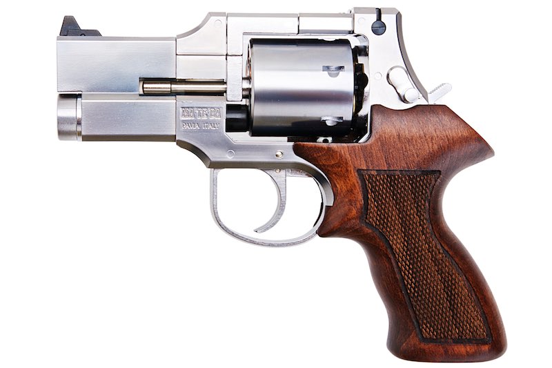 Marushin 3 inch Mateba Gas Revolver (Heavyweight Wood Grip Ver./ Silver)