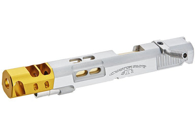 Airsoft Masterpiece S Style DVC Silver Open Slide w/ Gold Compensator for Marui Hi-Capa GBB Airsoft Gun (6inch)