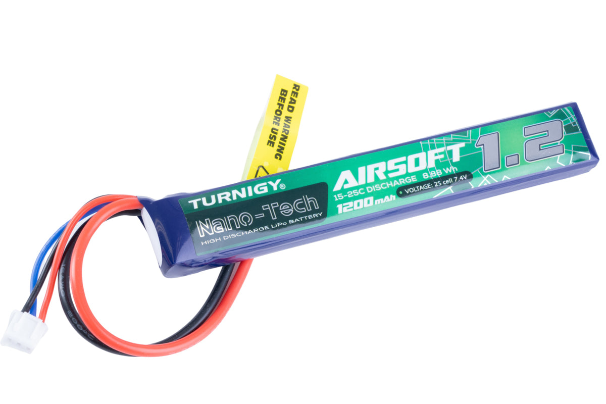 Turnigy Nano-tech 7.4V 1200mah 2S 15~25C Lipo Airsoft Pack (Tamiya)