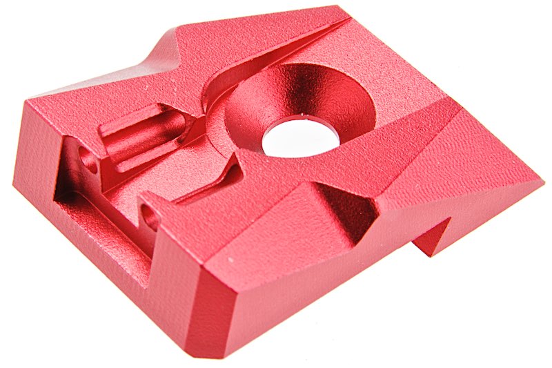Dr. Black Aluminum Fiber Optic Rear Sight For Tokyo Marui Hi Capa 4.3 GBB Airsoft (Red)