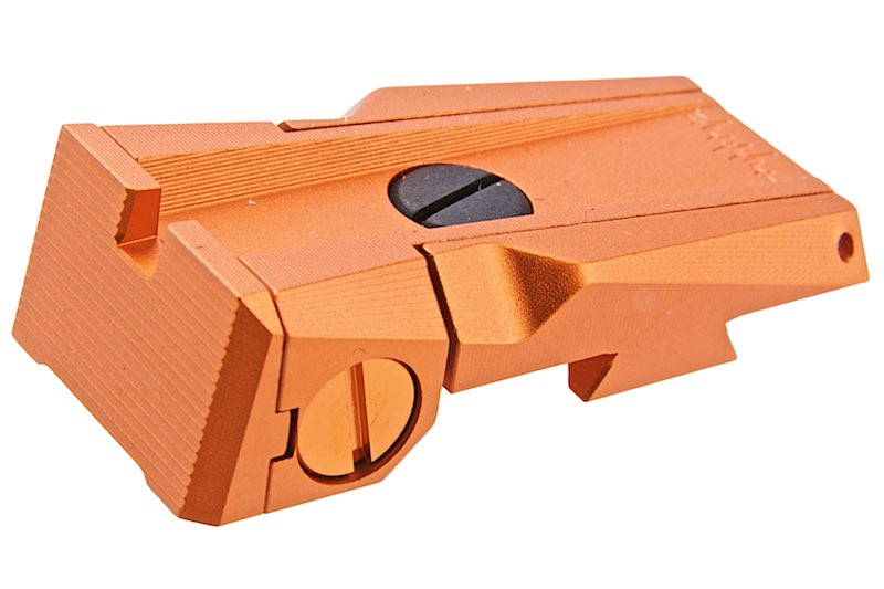 Dr. Black Aluminum Rear Iron Sight For Tokyo Marui Hi Capa 5.1 GBB Airsoft (Orange)
