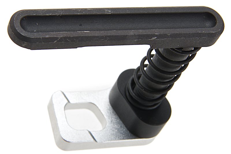 Alpha Parts CNC Steel Magazine Catch Set for Systema PTW M4 AEG (Type B/ Silver)