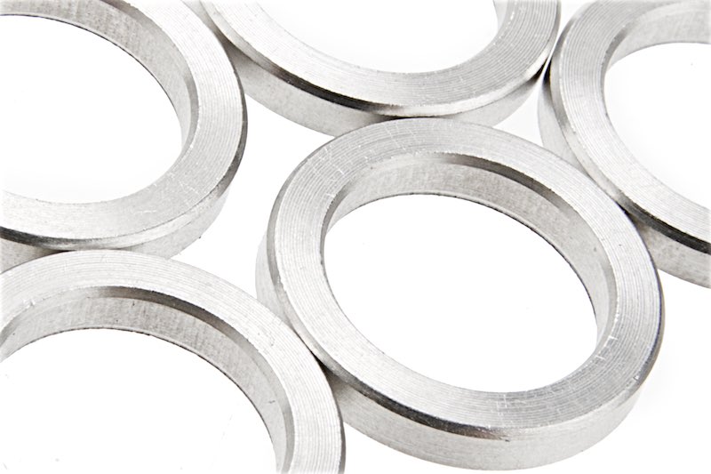 Alpha Parts Stainless Steel Cylinder Spring Guide Washers for Systema PTW M4 Electric Rifle