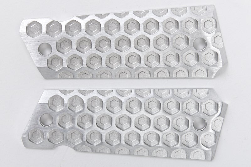 EA Full Size CNC Aluminum 'Apocalypse Hive' 1911 Pistol Grip (Silver)