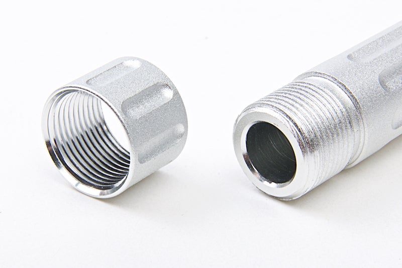EA 9INE 14mm CCW Threaded Barrel for Marui G17 GBB Series Pistol (Silver)