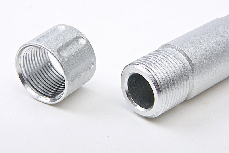 EA FI 9MM 14mm CCW Threaded Barrel for Marui G17 GBB Series Pistol (Silver)