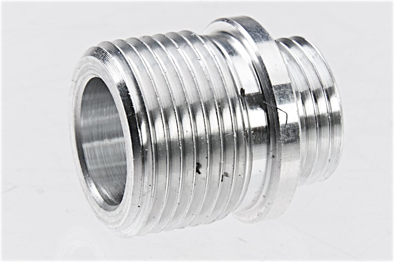 AW Custom Aluminum Thread Adaptor for Marui/ WE/ AW Threaded Outer Barrel (Silver)