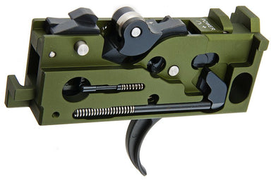 BJ TAC CNC Aluminum Adjustable Complete Trigger Box For Tokyo Marui MWS GBB Airsoft Guns (OD)