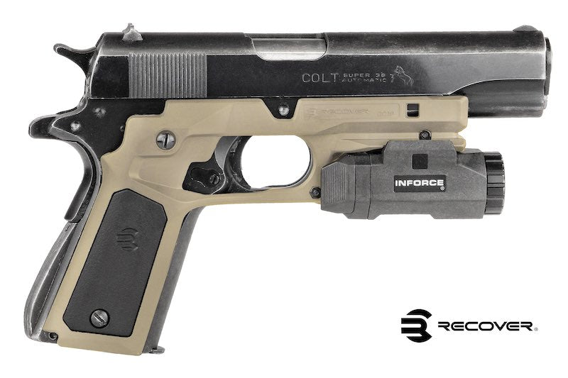 Recover Tactical 1911 Series CC3PTTB Tan Frame with Rail (w/ Tan & Black Panel)