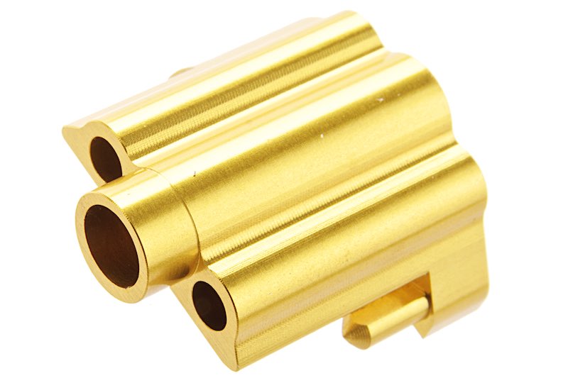 COWCOW Technology CNC Aluminium Nozzle Block For AAP 01 GBB Airsoft (Gold)