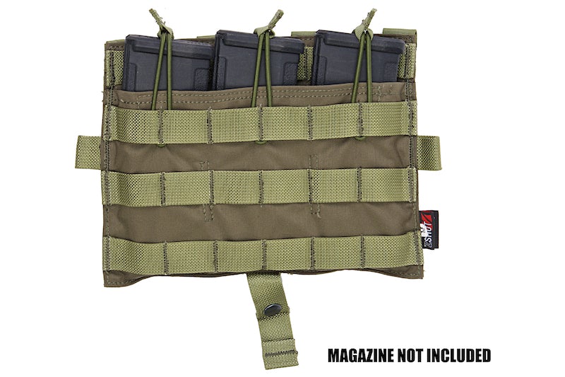 Crye Precision (By ZShot) AVS / JPC Molle Front Flap w/ Flat M4 Pouches (Ranger Green)