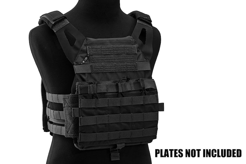 Crye Precision (By ZShot) Jumpable Plate Carrier JPC 2.0 w/ Flat M4 Molle Front Flap (L Size / Black)