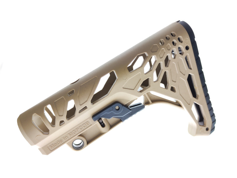 CYMA MGP Style Buttstock For M4 AEG/ GBB Airsoft Rifle (Tan)