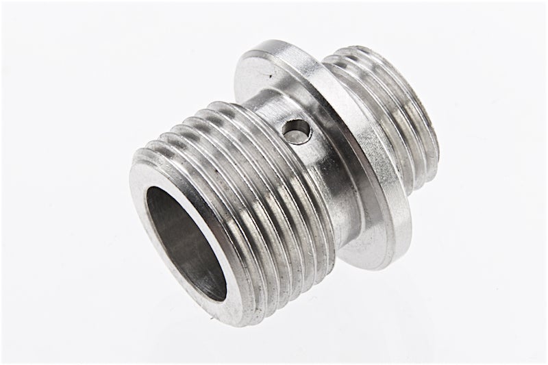 Dynamic Precision Stainless Steel Silencer Adapter (11mm CW to 14mm CCW/ Silver)