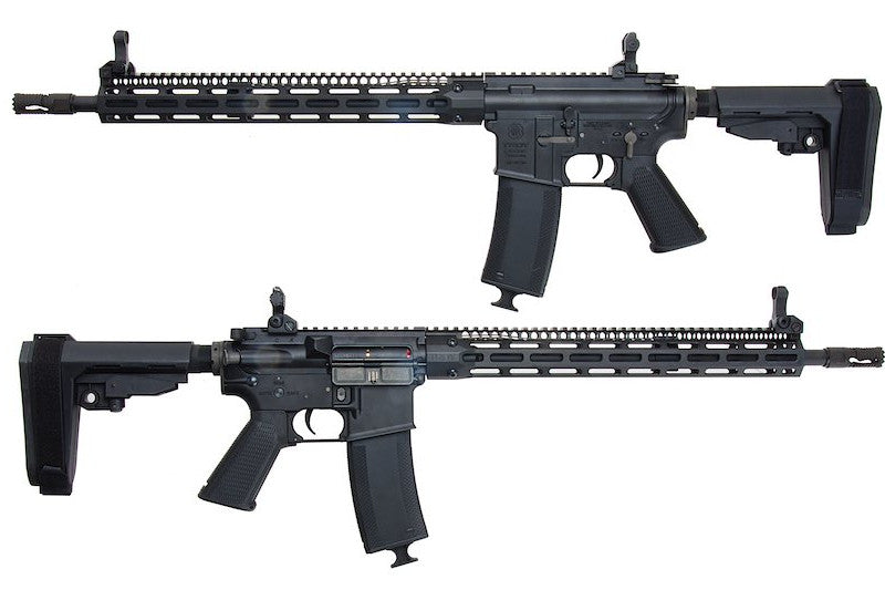 EMG (King Arms) 15inch RIS Troy Industries SOCC M4 AEG Rifle Airsoft Guns