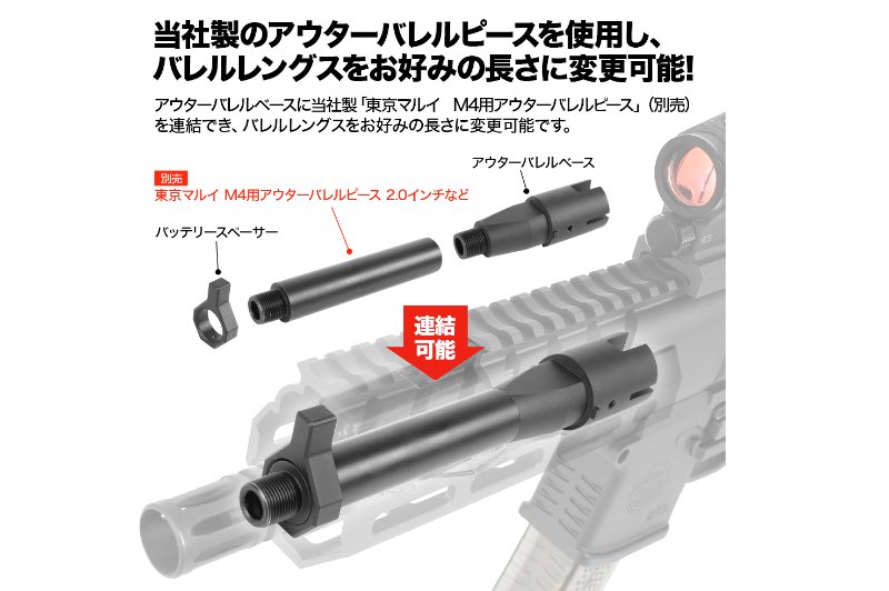 First Factory Outer Barrel Base with Battery Block for SIG SAUER MPX Airsoft AEG Rifle