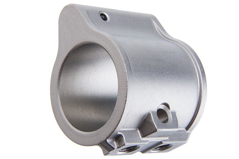 Guns Modify Stainless Steel Gas Block for M4 Airsoft GBB Rifle (Silver)