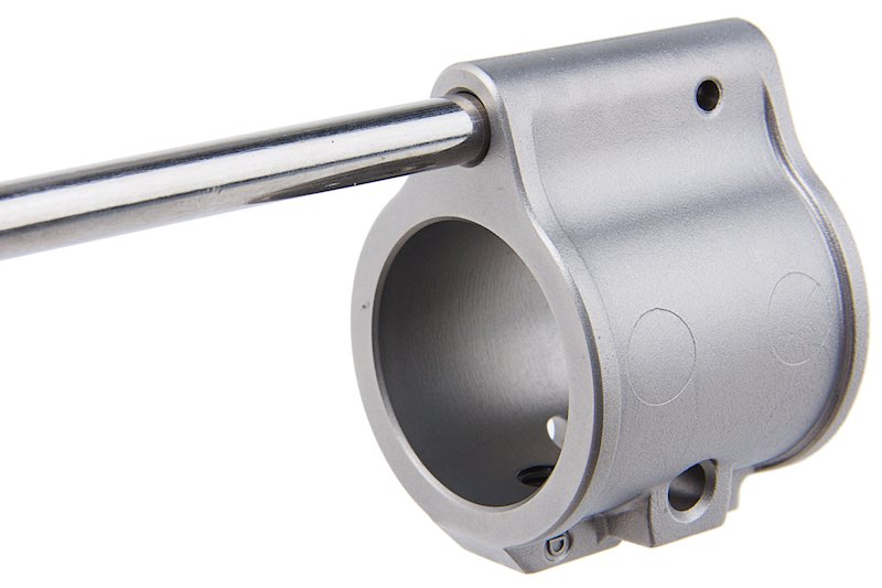 Guns Modify Stainless Steel Gas Block Set for M4 GBB Airsoft Rifle (Silver)