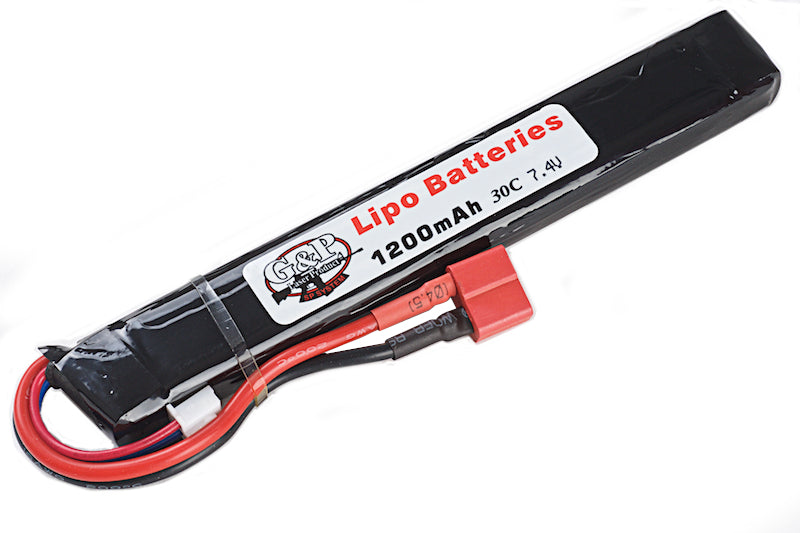 G&P 7.4V 1200mAh 30C Li-Po Battery (C - Deans)