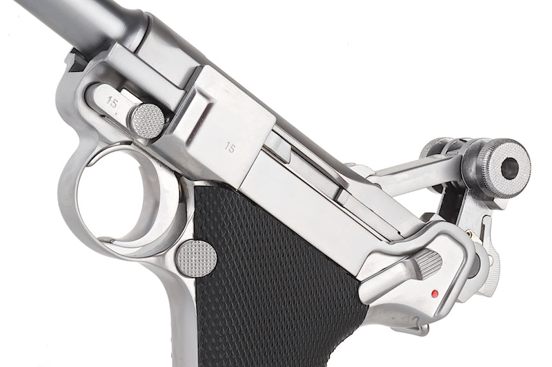 WE Luger 6" P08 GBB Pistol (Silver)