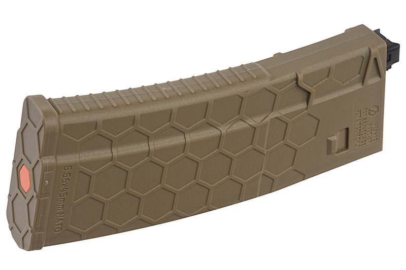 HEXMAG 120rds Mid-Cap Magazine for PTW M4 AEG Rifle (Dark Earth)