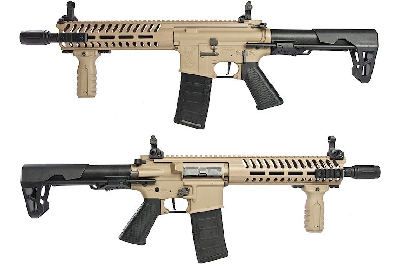 King Arms TWS M4 Striker M-LOK CQB Ultra Grade II AEG Rifle (Dark Earth)