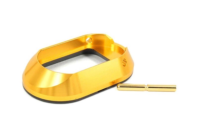 Airsoft Masterpiece CNC Magwell with Rubber Bottom (Gold)