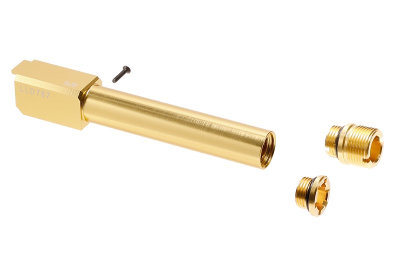 Nine Ball Non-Recoil 2 Way Outer Barrel NEO For Marui G19 Gen3/ 4 Airsoft GBB (Gold)