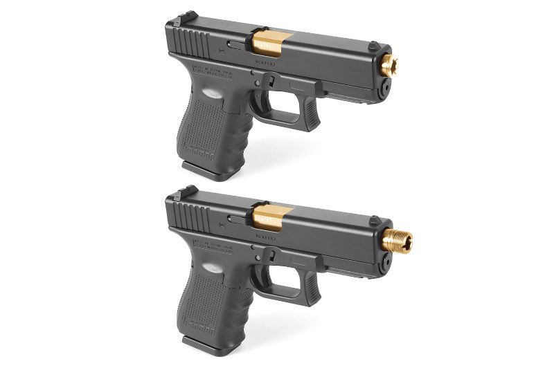 Nine Ball Non-Recoil 2 Way Outer Barrel NEO For Marui G19 Gen3/ 4 Airsoft GBB (Gold)