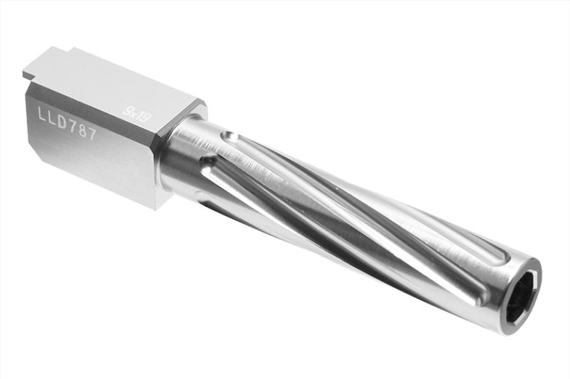 Nine Ball Non-Recoil Fluted Outer Barrel NEO for Marui G19 Gen 3/ Gen 4 Airsoft GBB (Silver)