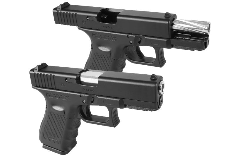 Nine Ball Non-Recoil Fluted Outer Barrel NEO for Marui G19 Gen 3/ Gen 4 Airsoft GBB (Silver)