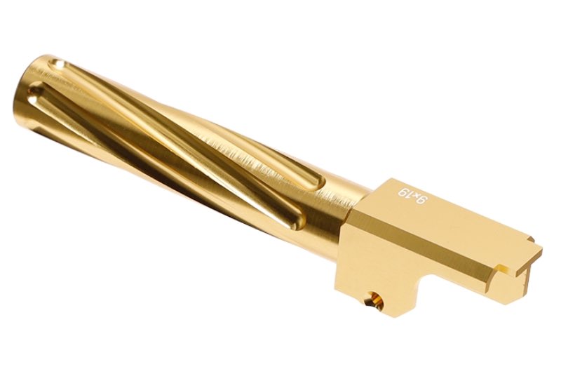 Nine Ball Non-Recoil Fluted Outer Barrel NEO for Marui G19 Gen 3/ Gen 4 Airsoft GBB (Gold)