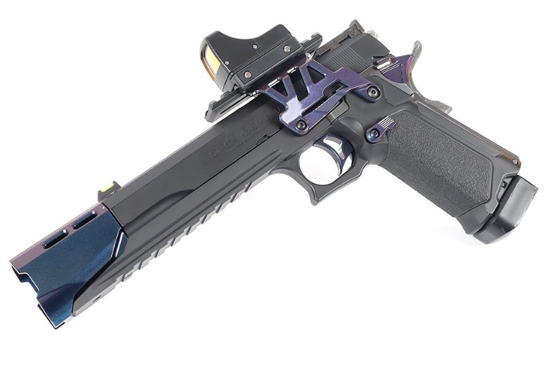 Nine Ball 'Omega' Round ZANSHIN Trigger for Marui Hi-Capa/ Government M1911A1 GBB Pistol (Kurenai Red)