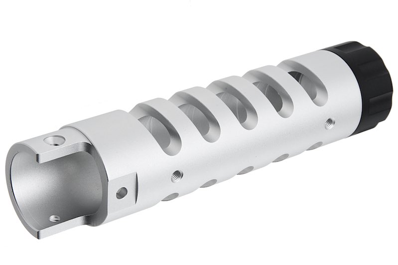 Narcos Airsoft CNC Aluminum Front Barrel Kit (Type 5) for Action Army AAP01 Airsoft GBB Pistol (Silver)